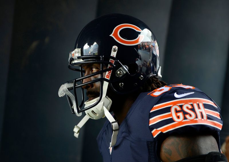Sep 8, 2013; Chicago, IL, USA; Chicago Bears cornerback Charles Tillman (33) takes the field against the Cincinnati Bengals at Soldier Field. Chicago defeats Cincinnati 24-21. Mandatory Credit: Mike DiNovo-USA TODAY Sports