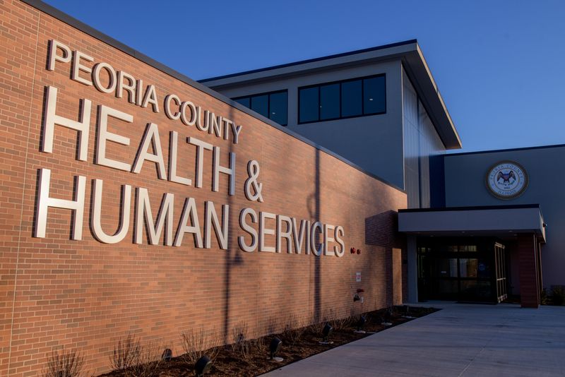 The Peoria County Health and Human Services Center at 2116 N. Sheridan Road in Peoria.