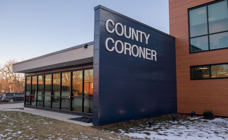 The Peoria County Coroner's Office is now located in the Health and Human Services Center at 2116 N. Sheridan Road in Peoria.