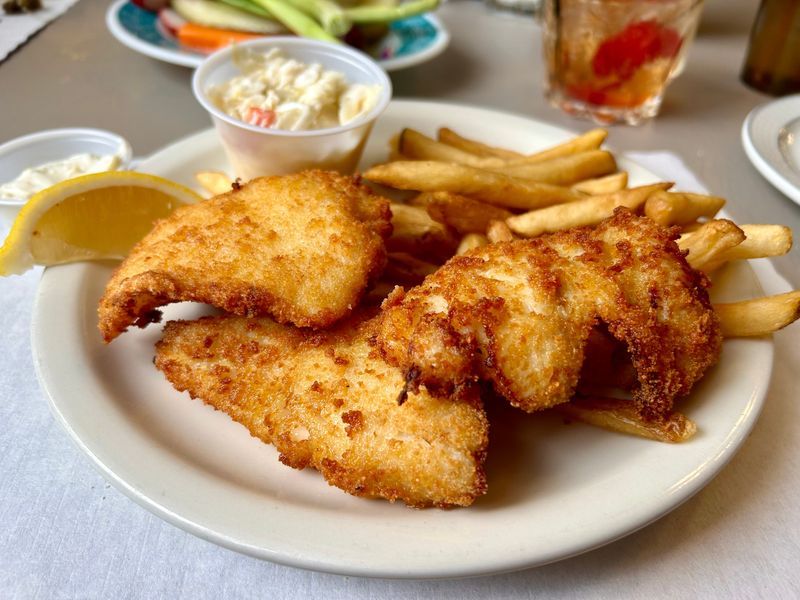 Clifford's Supper Club has lake perch (pictured), Icelandic cod and breaded scallops on the dinner menu at its legendary fish fry, served five nights a week.