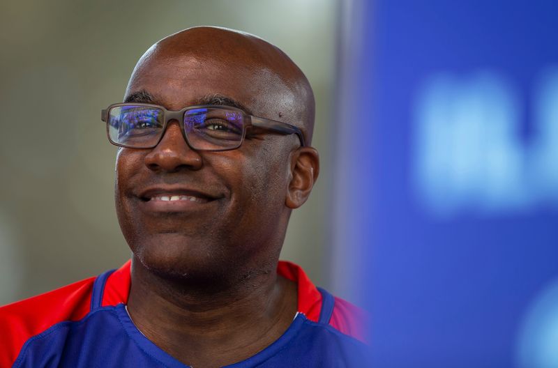 Illinois Attorney General Kwame Raoul smiles as a video message from his played during the 2021 Illinois Democratic County Chairs’ Association Brunch at the Crowne Plaza in Springfield, Ill., Wednesday, August 18, 2021. [Justin L. Fowler/The State Journal-Register]