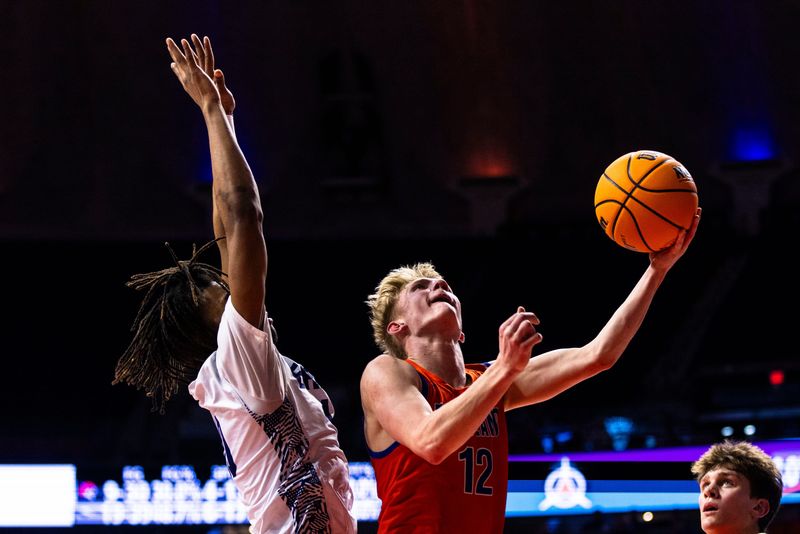Eastland’s Adam Awender (12) shoots the ball during the IHSA state championship game against Hope Academy on Saturday, Mar. 15, 2025, at the State Farm Center in Champaign.