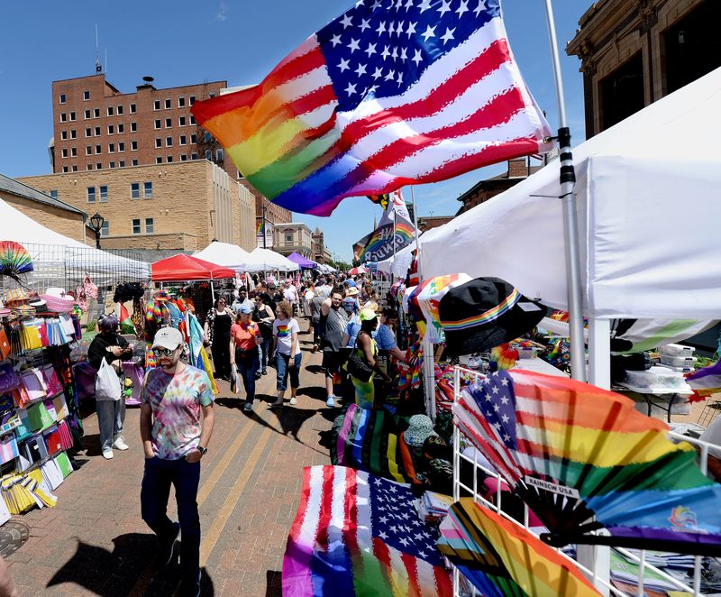 Some of Pridefest is seen on Capitol Ave. Saturday, May 17, 2025, in Springfield.
