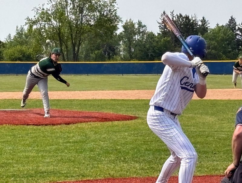 Boylan starter Aidan Baluch throws a pitch in the Class 3A regional title game against Burlington Central on Saturday, May 31, 2025 at Burlington Central High School.