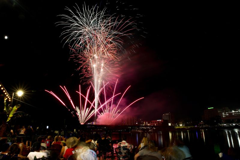 Thousands attend the Fourth of July celebration Friday, July 4, 2025, with live music, a parade, food trucks, vendors and fireworks in downtown Rockford.