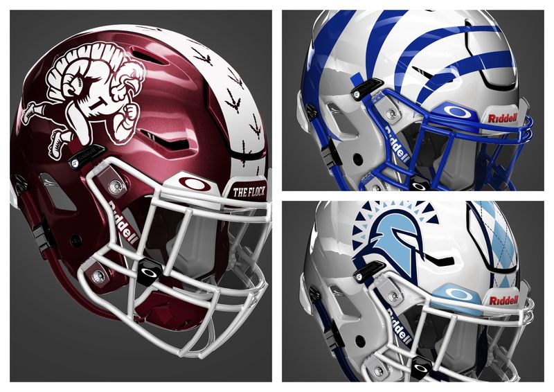 Football helmets from Tremont, Princeton and Olympia are among those in the running for the best helmet in the state of Illinois in 2025.