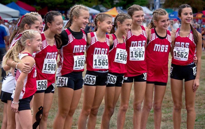 The Metamora Grade School girls team took first place in the 2025 Illinois Elementary School Association Class 3A cross country state finals Saturday, Oct. 18, 2025 at Maxwell Park in Normal.
