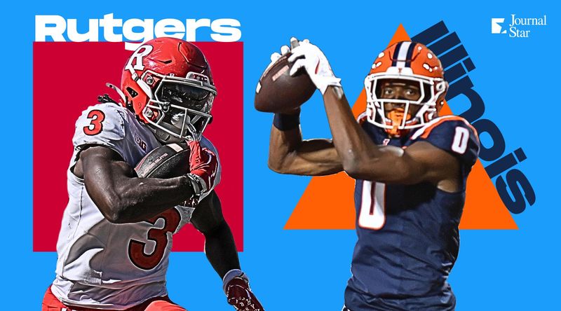 Rutgers and running back Antwan Raymond meet receiver Justin Bowick and Illinois in a Big Ten Conference game on Saturday, Nov. 1 in Champaign.