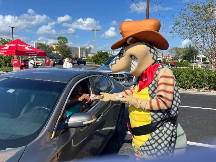 Veterans and active U.S. military receive free meal vouchers during Texas Roadhouse’s 16th annual Veterans Day thank-you event on Nov. 11.