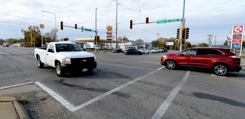 The intersection of Dirksen Parkway and Sangamon Avenue, pictured here on Nov. 11, 2025, will be the subject of an Illinois Department of Transportation public hearing at the Northfield Center from 4 to 6 p.m. on Nov. 12.