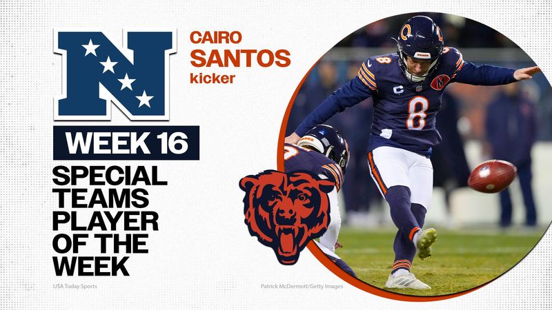 Bears kicker Cairo Santos named NFC Special Teams Player of the Week (16)