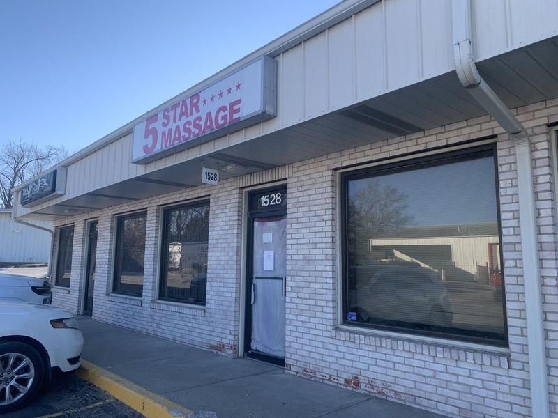 The exterior of 5 Star Massage, which was ordered to close by the Sangamon County Department of Public Health in mid-December of last year.