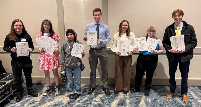 The Courier staff marked their strongest ICPA showing yet in 2026 with 10 awards, celebrating standout storytelling, design and DEI coverage.