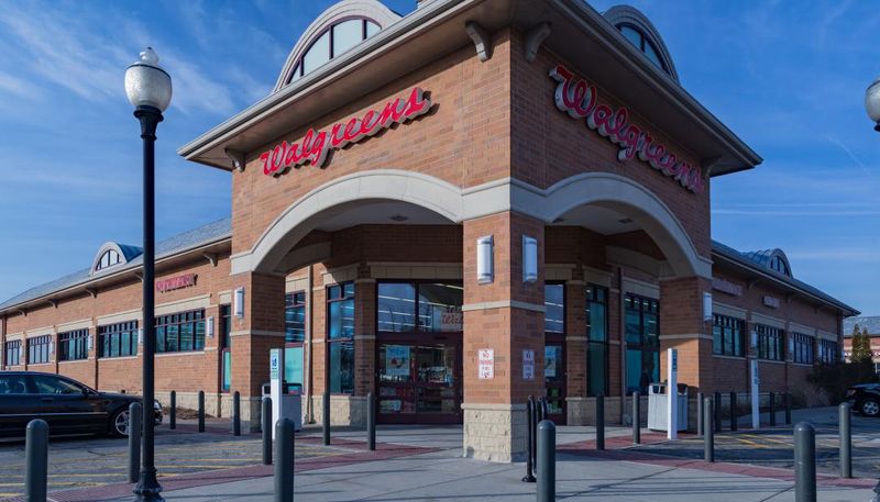 An exterior view of a Walgreens store.