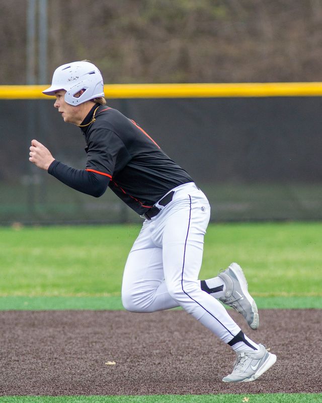 Finn Stovall (No. 13) has been clutch for Harlem already this season, and he had another good game on April 3, 2026, in Rockford, during a 16-3 win over Stillman Valley.