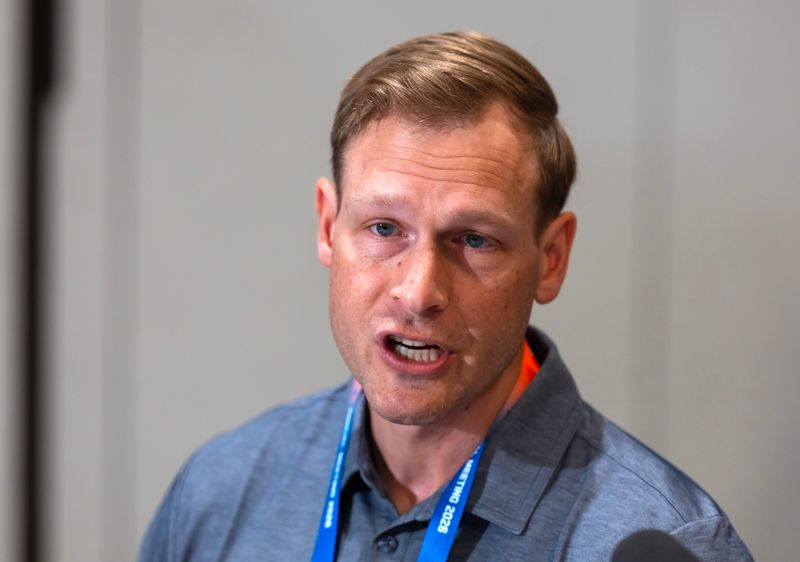 Mar 30, 2026; Phoenix, AZ, USA; Chicago Bears head coach Ben Johnson during the 2026 NFL Annual League Meeting at the Arizona Biltmore. Mandatory Credit: Mark J. Rebilas-Imagn Images