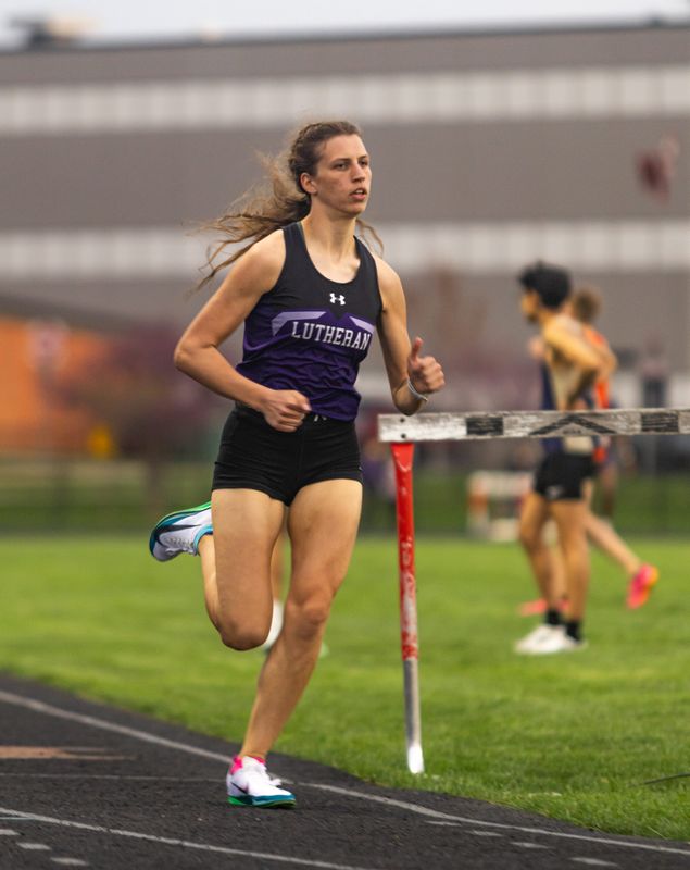 Abagail Baumann has charged down the backstretch of her high school track and field career lately, appearing ready for a strong finish to the 2026 season.