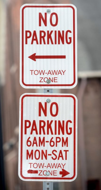 No parking sign located on 7th Street across from Municipal Building West Wednesday, May 6, 2026.