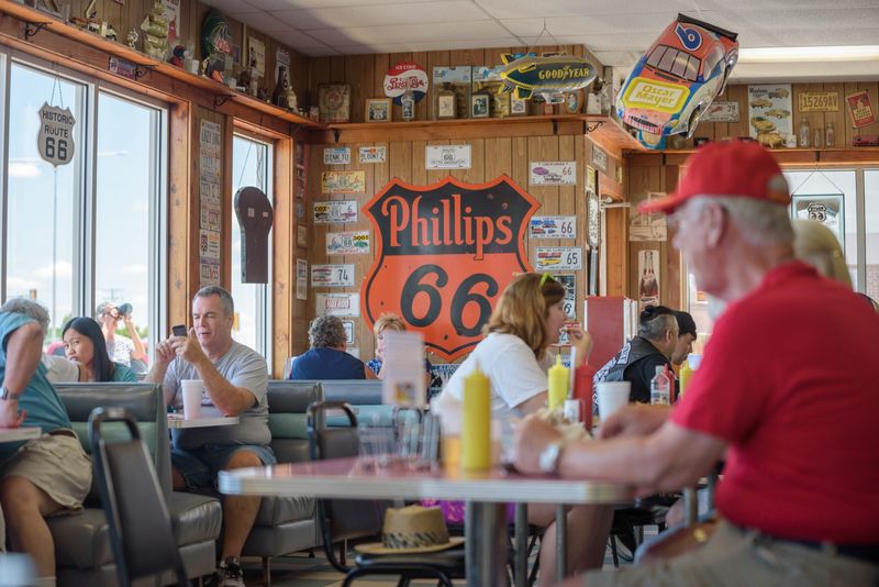 The Cozy Dog Drive In located in Springfield, Ill. The historic diner and drive-in is famous for their "Cozy Dogs," a french-fried corn dog that was first sold on June 16th, 1946.