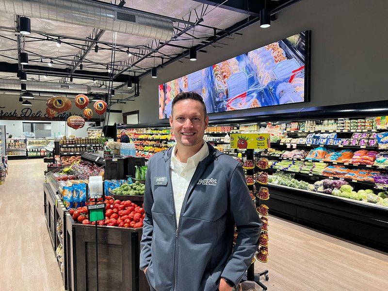 Craig Norrenberns, a fourth-generation Illinois grocer, poses in one of the four independent groceries he owns in southern Illinois. Norrenberns testified before a House committee about the potential impacts SNAP cuts will have on grocers.