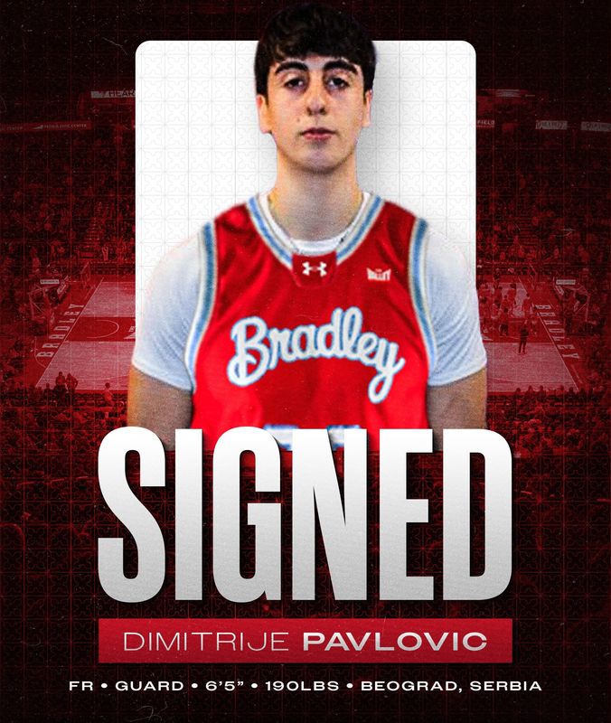 The Bradley Braves have signed Serbian point guard Dimitrije Pavlovic.