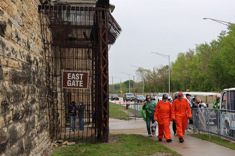 The front entrance of the Old Joliet Prison, where the beginning of the Blues Brothers movie was filmed.