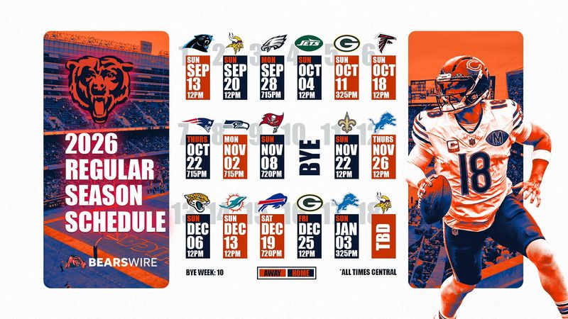 Chicago Bears 2026 schedule