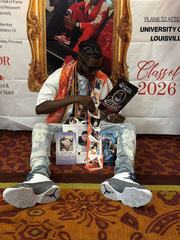 Antonio Johnson Jr. on his Manual High School graduation day Saturday, May 16, 2026.