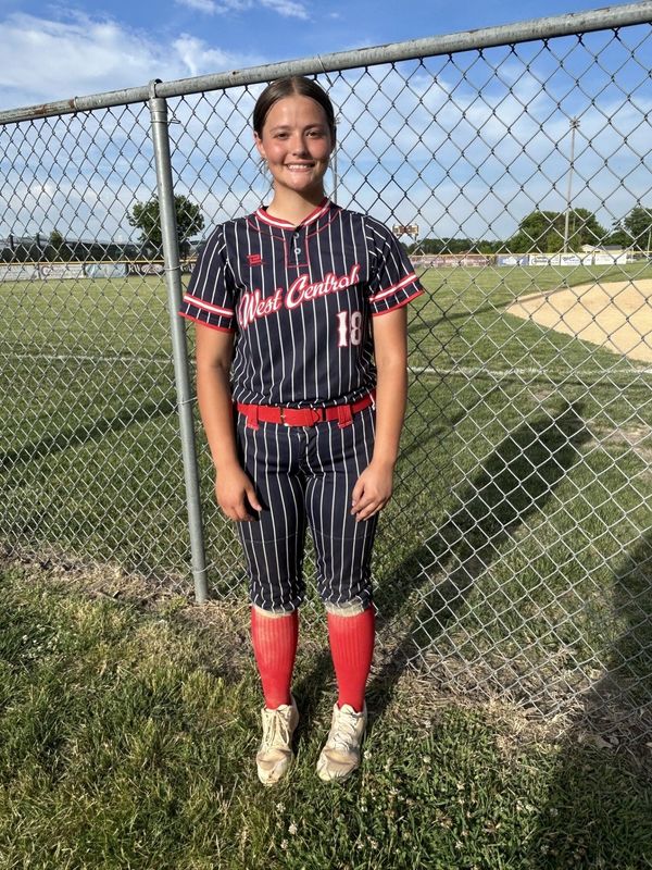 Biggsville West Central softball player Miley Stimpson pitched the Heat to a Class 1A sectional softball title over Ridgewood on Friday, May 29, 2026.