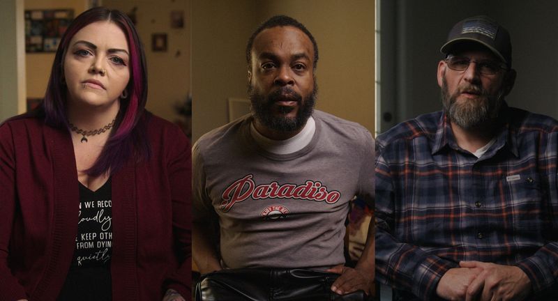 Mental health court participants Shayla Woodworth, Daniel Brown and Shawn Gibson (left to right) each shared their experiences with Illinois mental health courts.