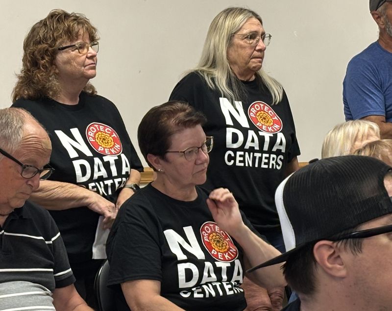 Area residents packed Monday's North Pekin Village Board meeting to express their opposition to data centers in the greater Peoria area.