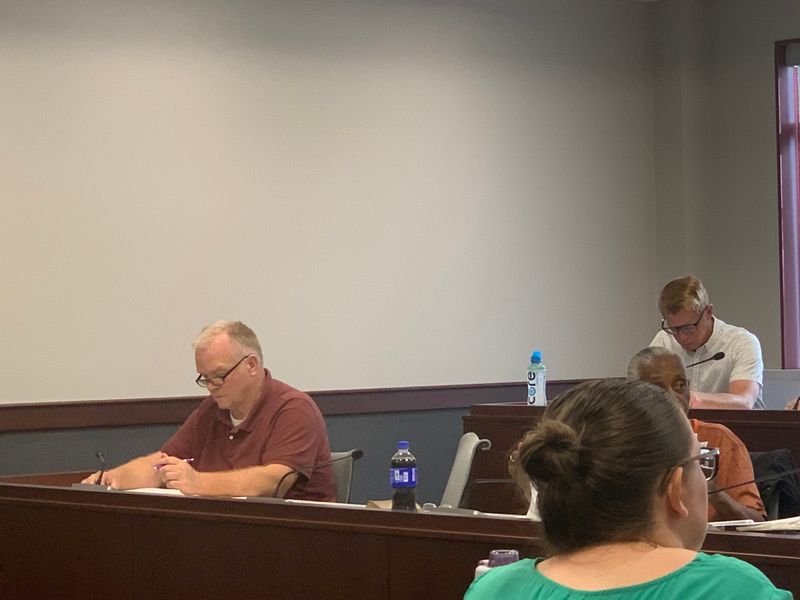 County Board District seven representative Craig Hall sits at the Zoning and Land Use Committee on June 18, 2026. His proposal to give more control to municipalities on renewable energy projects was tabled at the meeting.