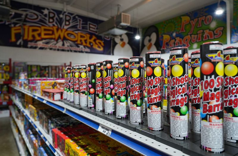 Robbieâ€™s Fireworks has an assortment of pyrotechnics, seen on Tuesday, June 24, 2025, for sale ahead of the Fourth of July holiday in Jackson, Miss.