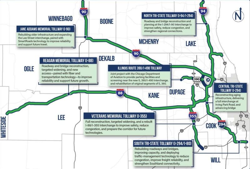 The proposed 15-year capital program, dubbed Driving Connections, includes construction and improvements throughout the Chicago area.