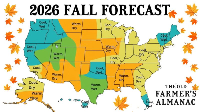 The Old Farmer’s Almanac's national forecast for fall 2026