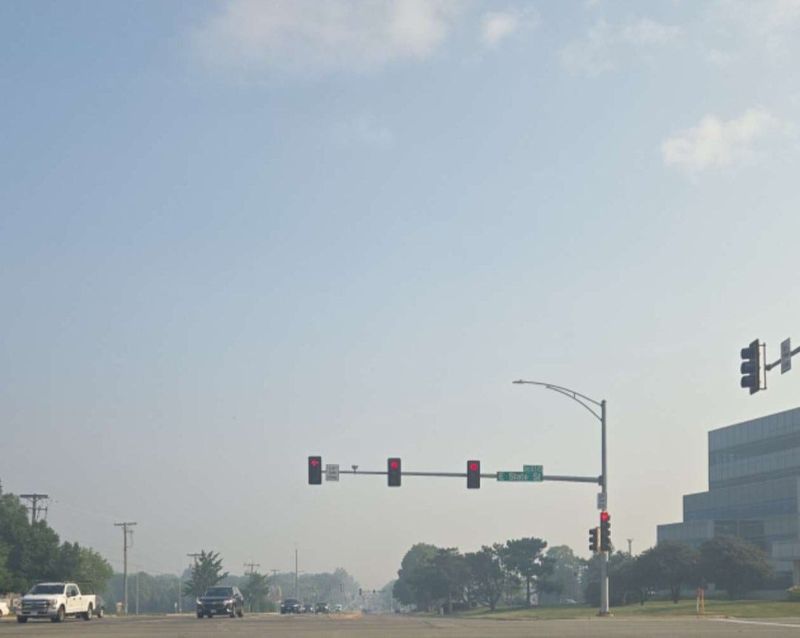 A smoky haze settled over Rockford July 16 as authorities issued an air quality alert due to Canadian wildfires.