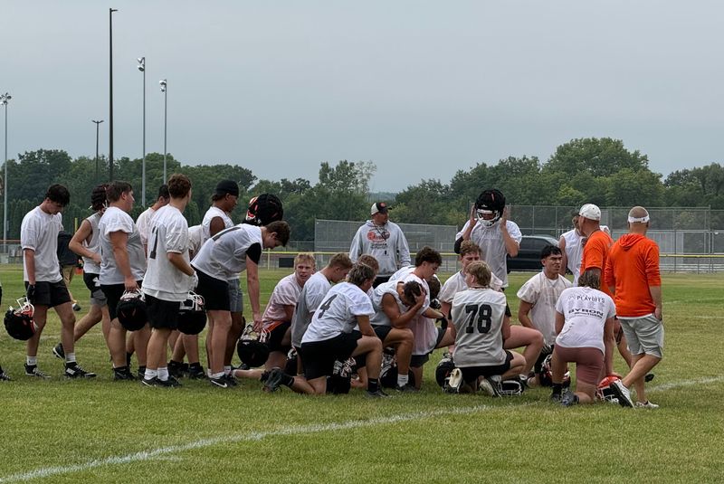 The Byron Tigers, the defending Class 3A state champions, got back to work with their first practice of the new year on Aug. 5, 2026, in Byron.