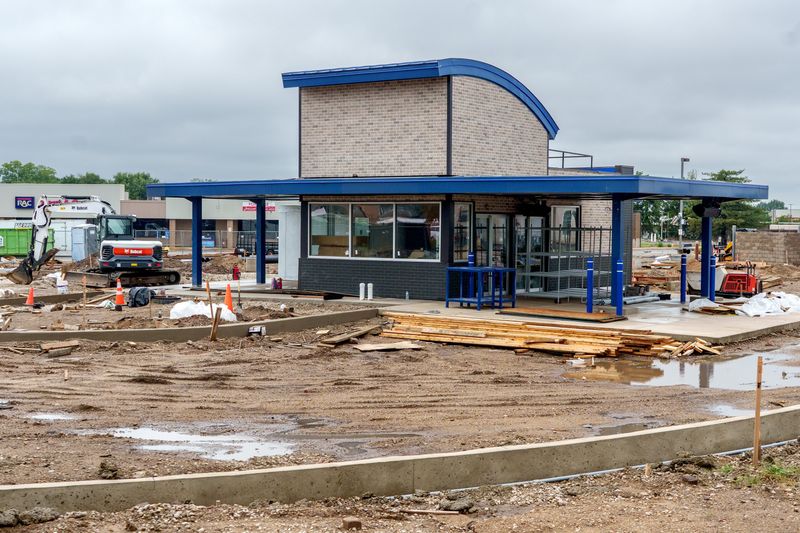 Construction continues on a new 7 Brew coffee drive-thru at 111 W. Washington St. in East Peoria.