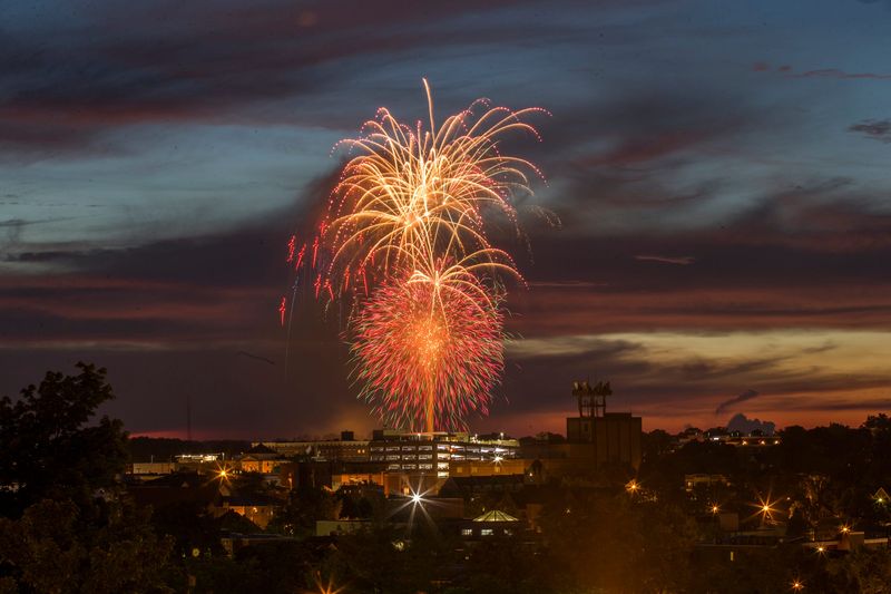 2018 fireworks show in Bloomington. File photo.