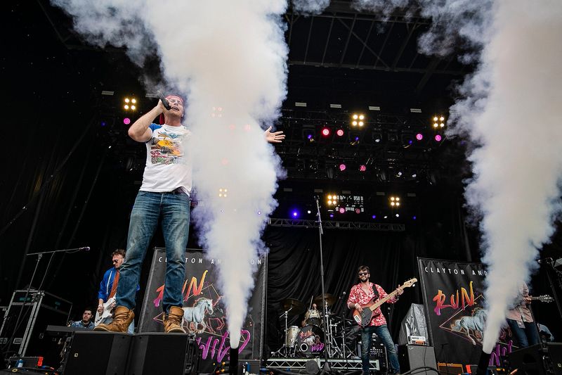 Racing fans gather at Indianapolis Motor Speedway to watch Zac Brown Band preform for Legends Day, May 25, 2019.
