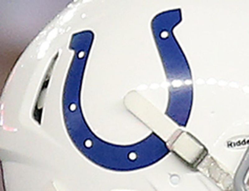 Colts logo on helmet