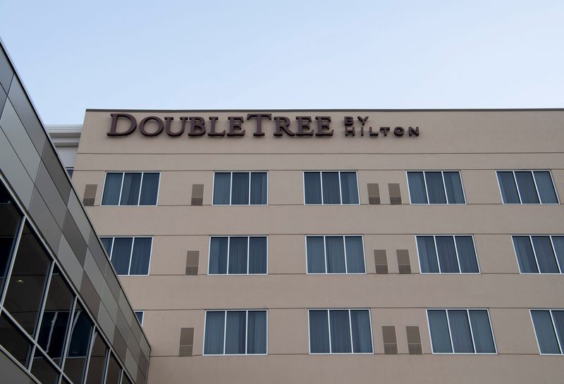 The DoubleTree by Hilton hotel at Walnut Street and Martin Luther King Jr. Boulevard.