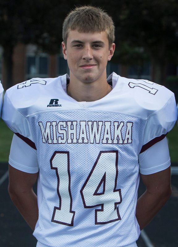 Evan Fras, pictured here when he played for the Mishawaka football team, is now the school's athletic director starting with the 2025-26 school year. He is a 2014 alum of the school.
