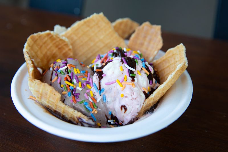Ice cream "nachos" at Crystal Springs Creamery on Wednesday, June 12, 2024, in Osceola.