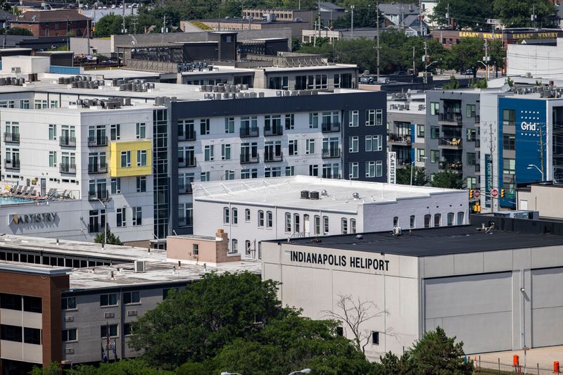 The Indianapolis Downtown Heliport, seen above on June 20, 2024, recently closed, and the site could become the epicenter of an MLS regulation soccer stadium should Indianapolis be successful in nabbing a team.