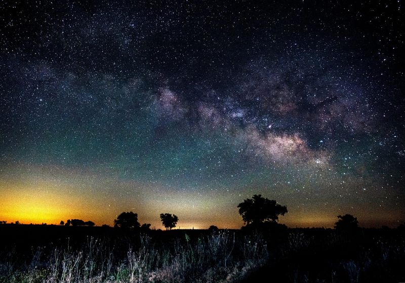 The Milky Way rises in the southern sky during an astrophotography workshop at Fort Griffin State Historic Site June 7, 2024.