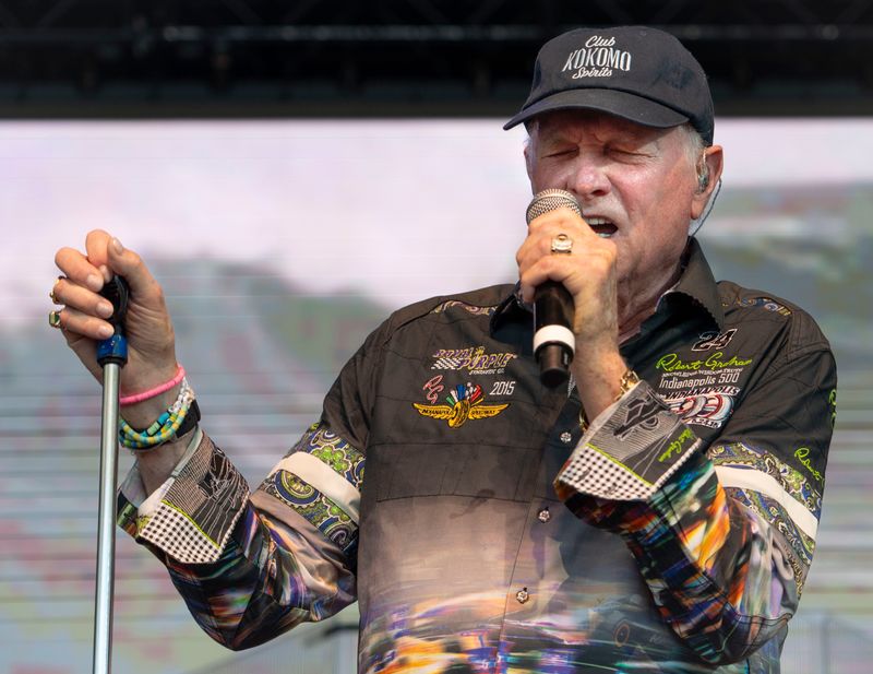 Frontman Mike Love performs with The Beach Boys on Saturday, July 6, 2024, in Everwise Amphitheater at White River State Park.