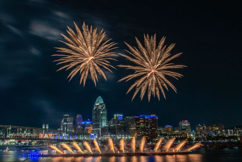 The Western & Southern WEBN Fireworks lit up the Cincinnati skyline Sunday night with drones and breathtaking blasts of color.