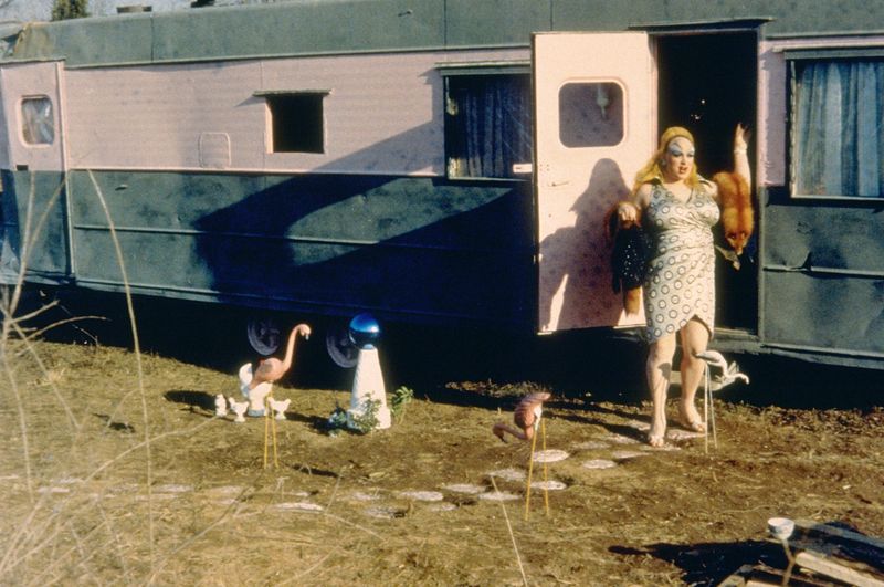Drag queen Divine in the 1972 underground film "Pink Flamingos."