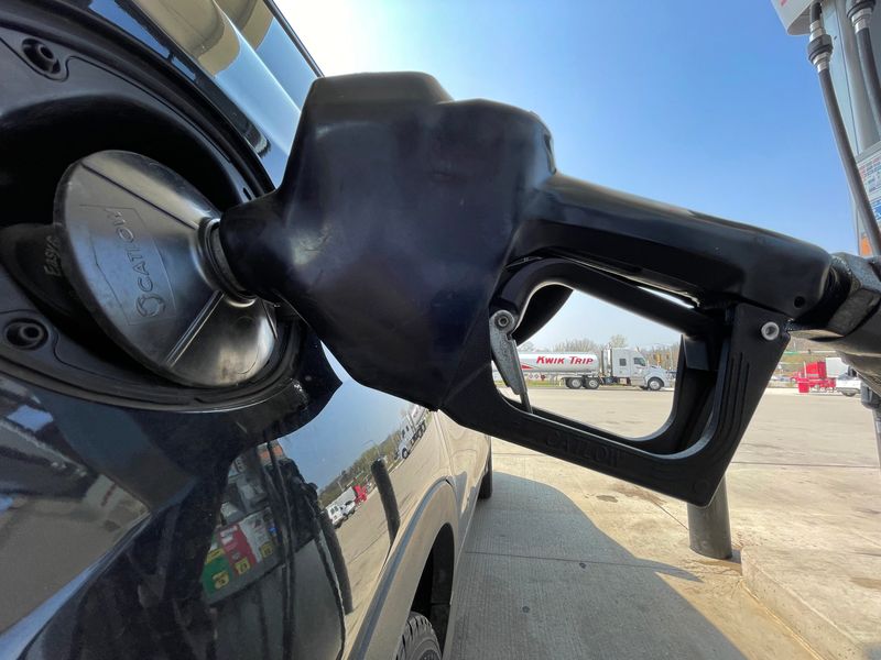A customer fuels a car Tuesday, May 10, 2022 at Kwik Trip, 2900 Holy Hill Rd. in Richfield, Wis. As of Sunday, the average price at the pump is $1.36 higher than it was one year ago. Most gasoline sold in the U.S. is blended with 10% ethanol, a biofuel that is currently cheaper than gas. In April, President Biden announced that the Environmental Protection Agency will issue an emergency waiver to allow widespread sale of a 15% ethanol blend that is usually prohibited between June 1 and Sept. 15 because of concerns that it adds to smog in high temperatures. The waiver is another effort to help ease global energy markets that have been rocked since Russia invaded Ukraine.

MJS-MemDayTravel00p2